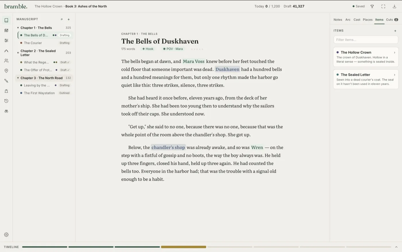 The Classic desk theme in Bramble